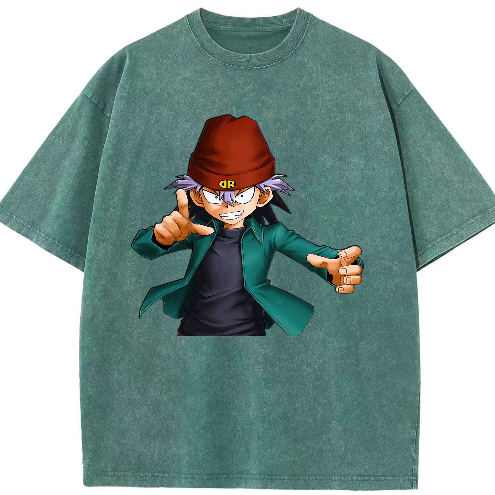 （画像用） 遊☆戯☆王 Yu-Gi-Oh! 綿100% ヴィンテージ風 半袖Tシャツ（フロントプリント）